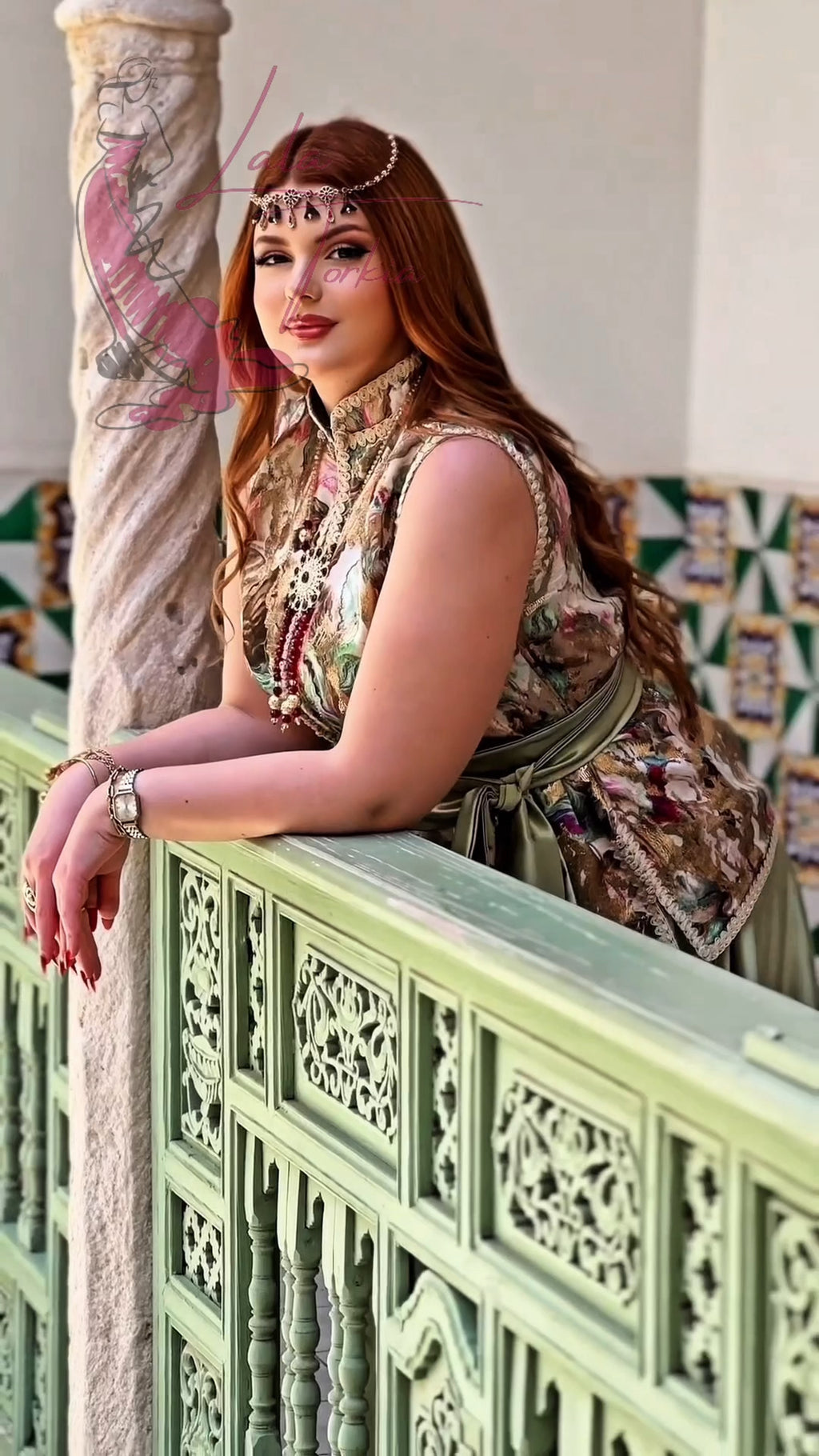 Caftan "L'ORIENT"Vertd'eau"
