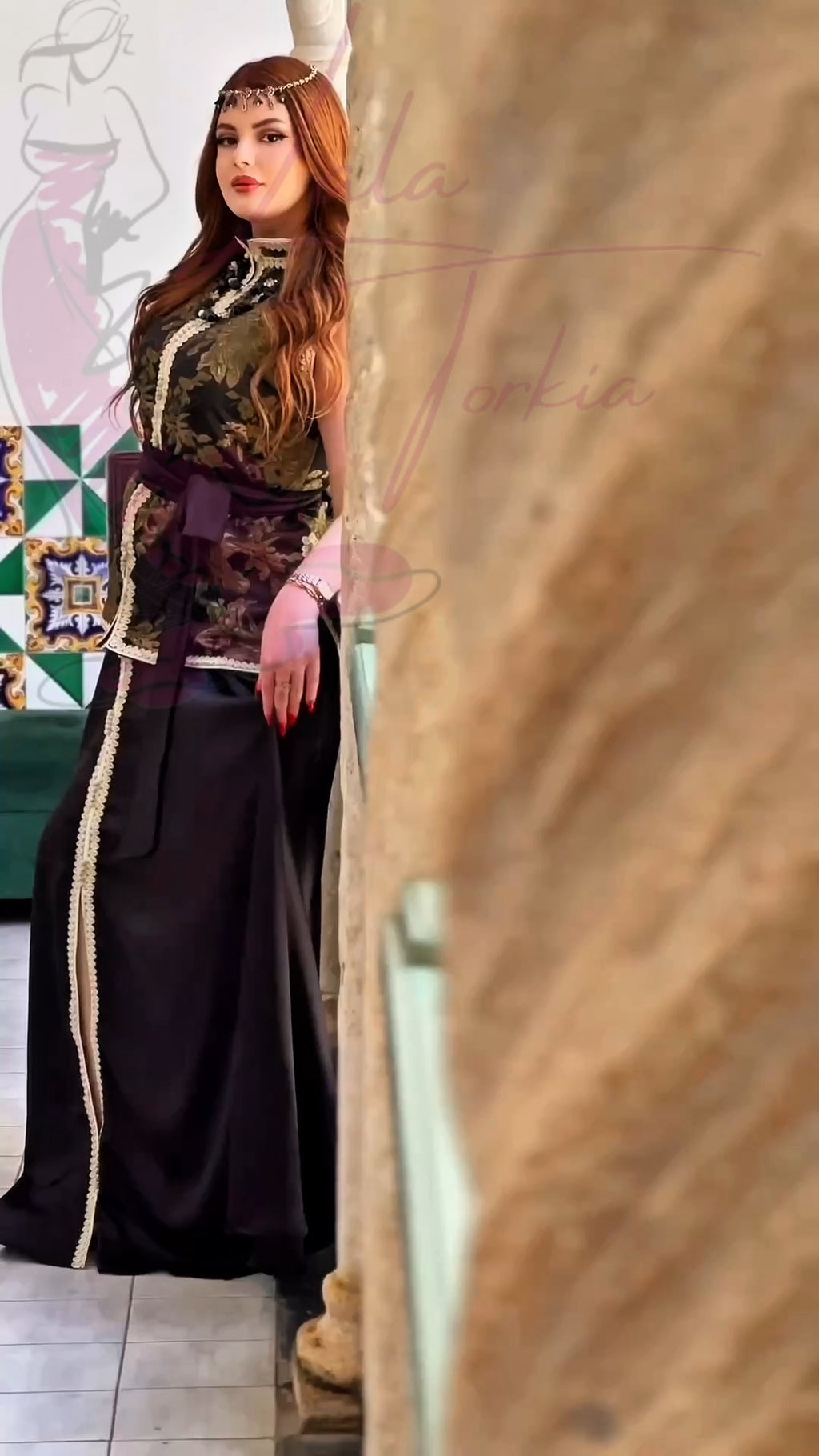 Caftan "L'ORIENT"Noir"