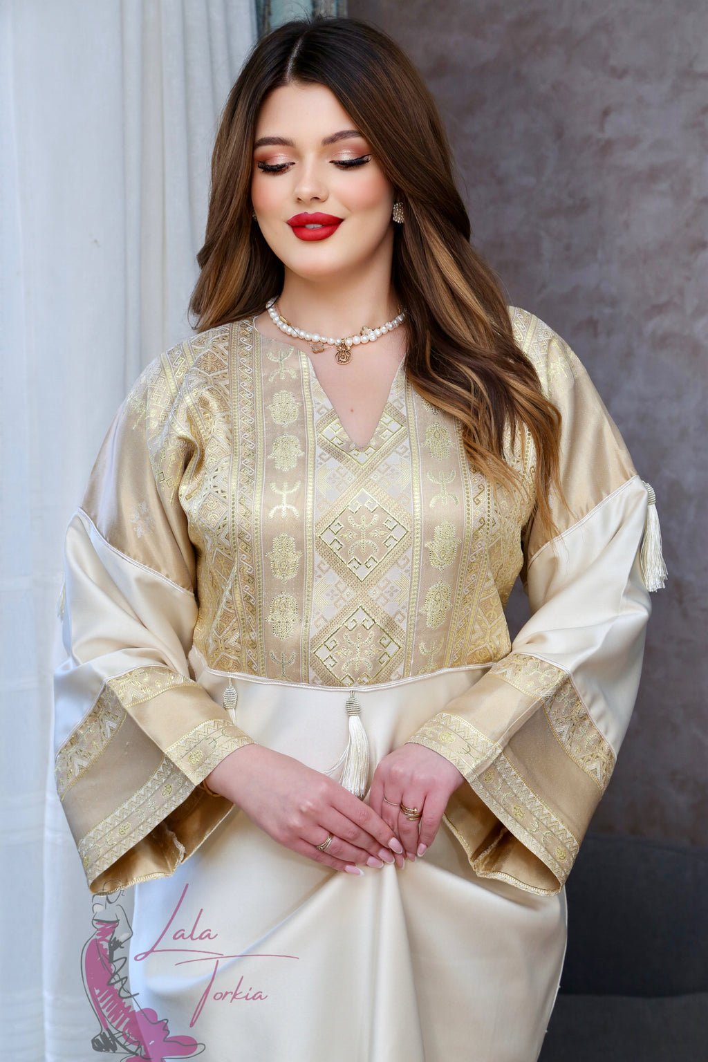 Robe "Taoues"Beige"
