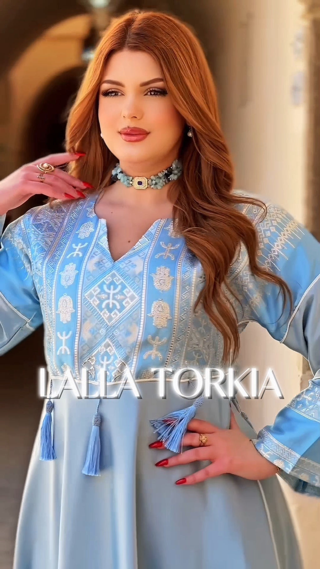 Robe "Taoues"BLEU"